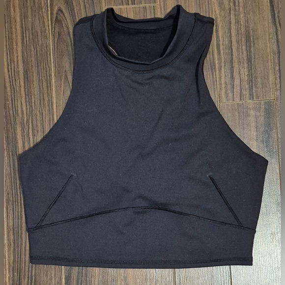 Lululemon Everlux™ and Mesh Cropped Tank – Black | Size 10 - Picture 4 of 9